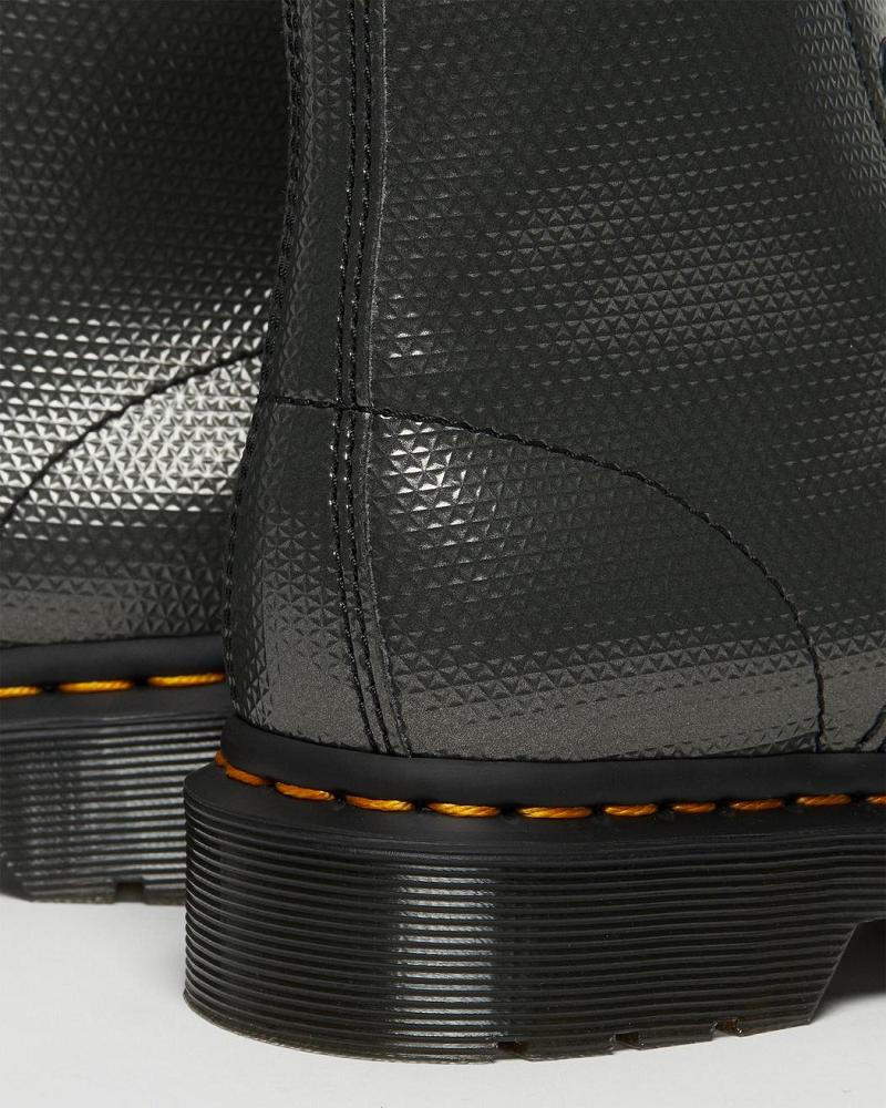 Dr Martens Vegan 1460 Metallic Emboss Snørestøvletter Dame Grå | Norge 555RVD